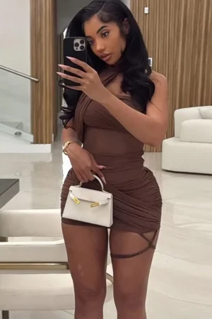 Weird Puss See Through Sexy Women Dress Y2K Cross Bandage Backless Halter Sleeveless Summer Trend Midnight Clubwear Mini Bodycon