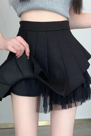 Fashion Summer White Black Solid Color Skirt Women Sexy Outdoor Versatile High Waist Slim Fit Elastic Waist Harajuku Short Skirt